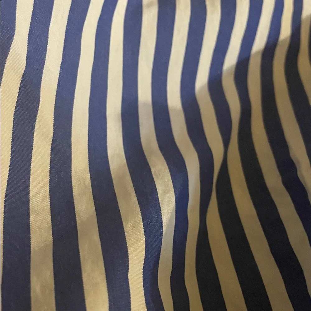 Ralph Lauren Vibrant Blue and White Striped Ruffle Blouse - Picture 5 of 5